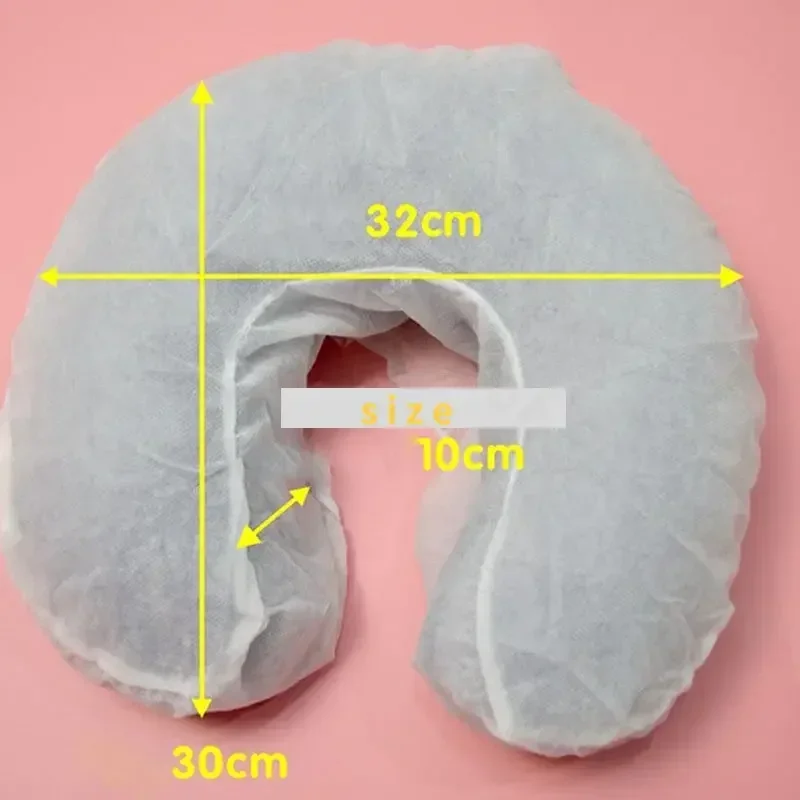 50Pcs Disposable Non-Woven Headrest Pillow Spa Salon Bed Table Cover Paper Beauty Massage Face Cradle Table Head Rest Covers 5