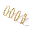 2024 New Shiny Geometric Zircon Inlaid Stainless Steel Bangle Exquisite Women's Jewelry wholesale 5