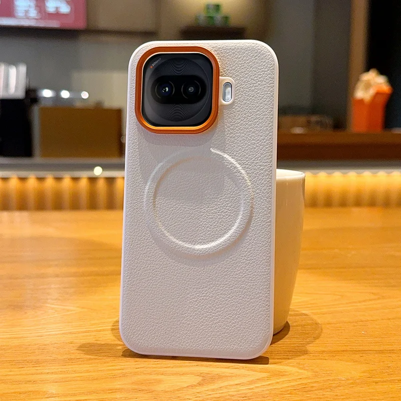 Leather Texture Phone Case with Raised Camera Protection