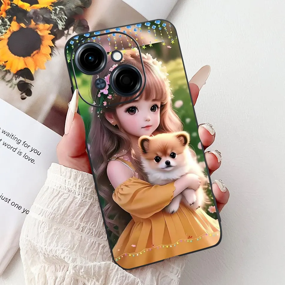 Fashion Cool Pattern Black Silicone Soft Phone Case