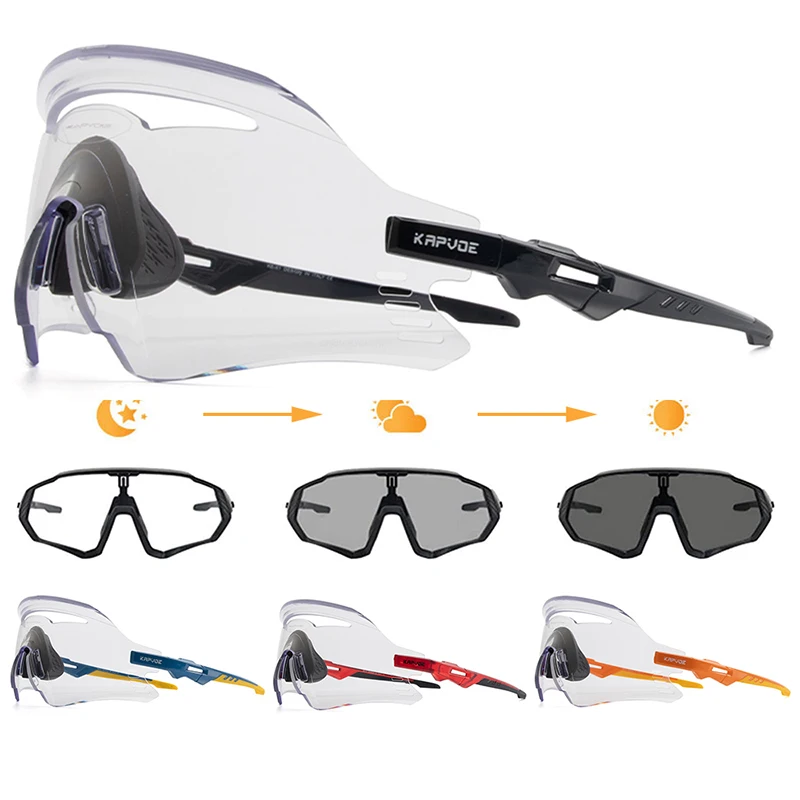 

New Style Photochromic Cycling Glasses UV400 Sunglasses Outdoor MTB Bike Bicycle Glasses Man Women Sports Runing Racing Goggles