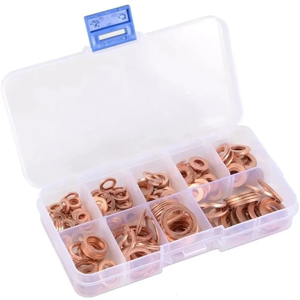 2 Pcs 40mm Inner Diameter Copper Washers Flat Sealing Gasket Rings...