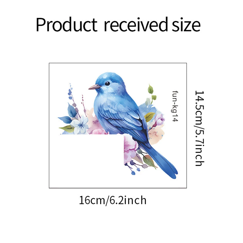 Cartoon Bird & Green Plant Decorative Wall Sticker