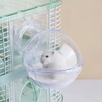 Bagno per criceti Toilette per criceti Mouse Gerbille Gabbia per animali domestici Bagno Sala di sabbia Giocattolo Casa in acrilico Accessori per piccoli animali domestici