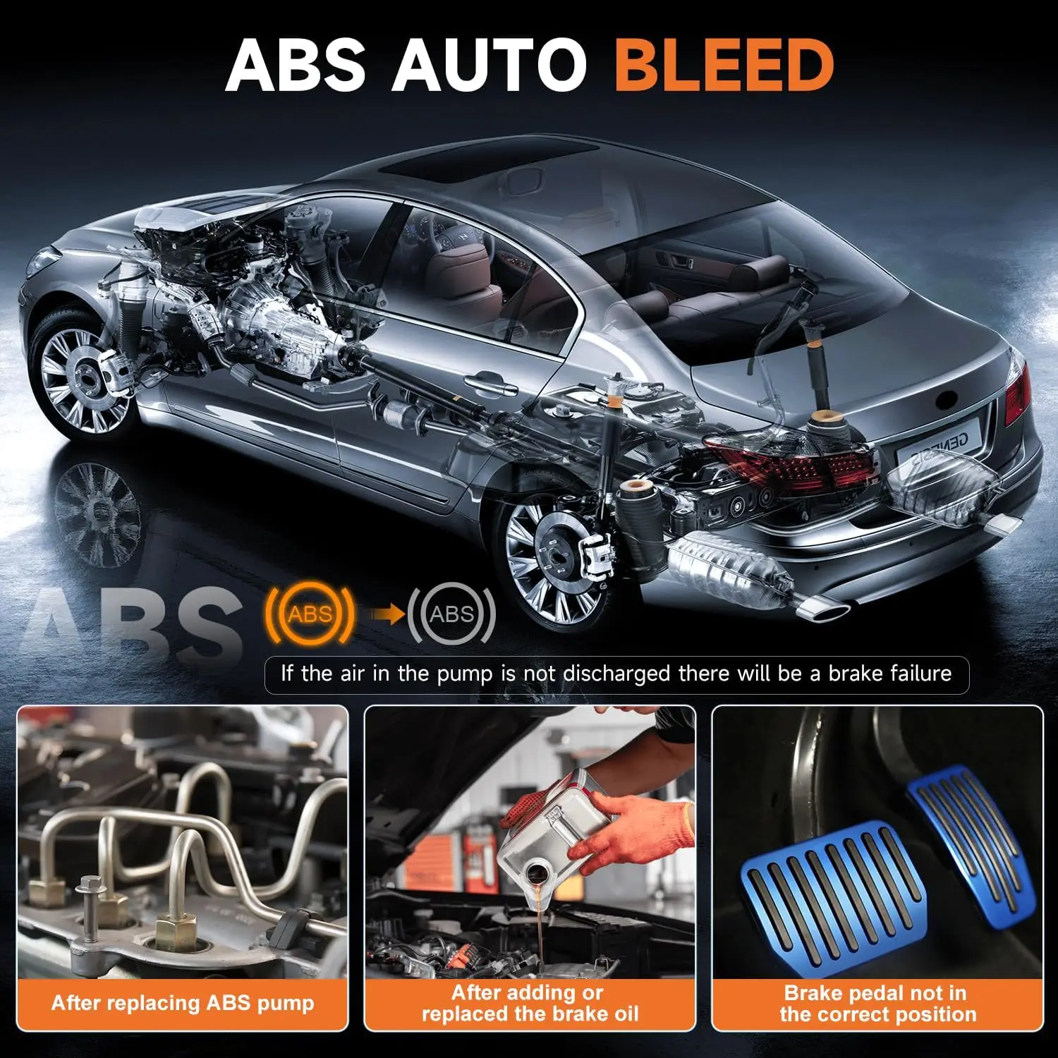 FOXWELL NT630 Plus OBD2 Scanner ABS SRS Code Reader Automotive OBD II Airbag Diagnostic ABS Brake Bleeding Diagnostic Scan Tool