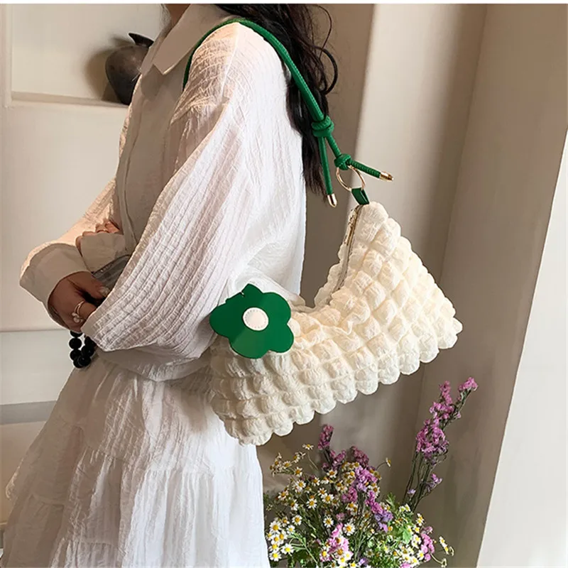 Fashionable Handbag Shoulder Bag with Pendant, Solid Color Knotted Strap Women's Bag, Large Capacity Stylish Cross Body Bags