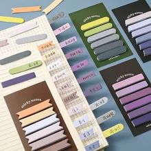 

1Pcs Colorful Index Sticky Notes Gradient Color Self Adhesive Post Memo Pad Diary Stickers Tab Label Office School Stationery