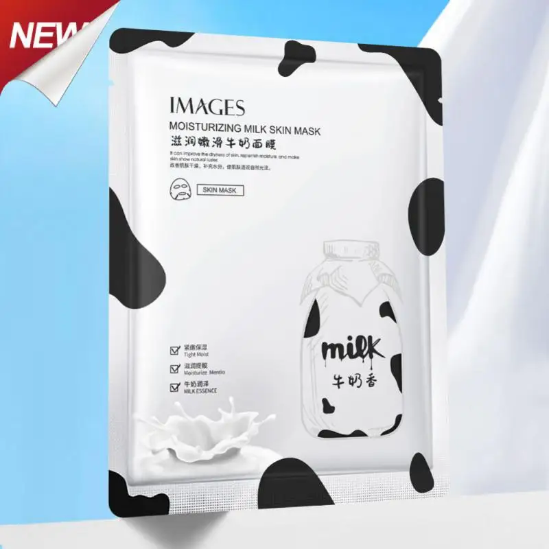 

Korea Facial Beauty Milk Face Mask Moisturizing Shrinking Skin Care Silk Masks Sheet Oil Control Whitening Brighten Face Care