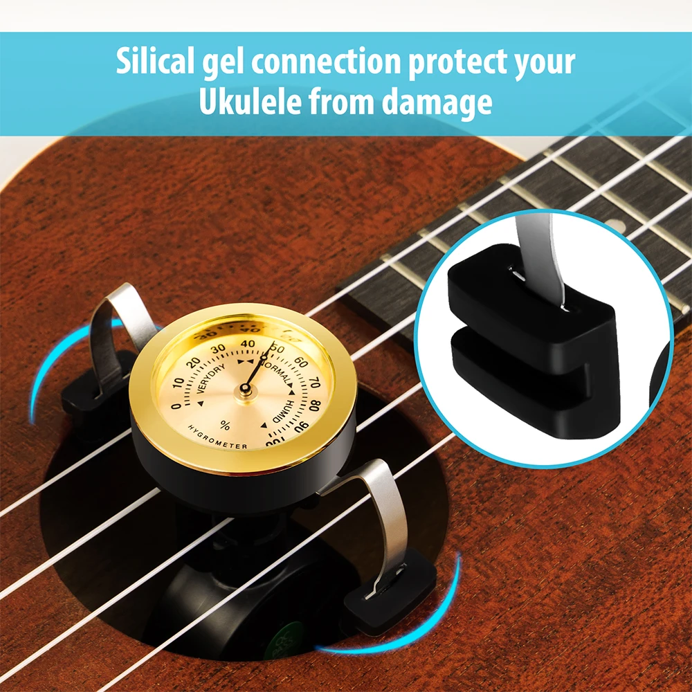 Guitto Series GHD-02 Ukulele Humidifier with Indicating Needle Humidiometer Real