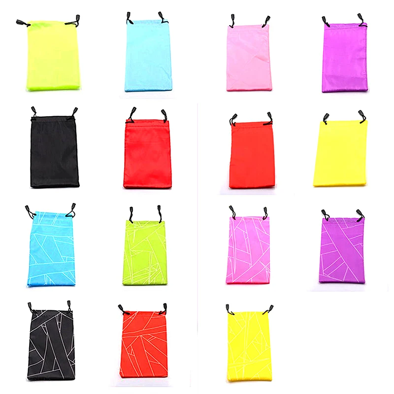 Kentop Lot de 10 pochettes - Pour lunettes et bijoux - Imperméables - En microfibre - Noires