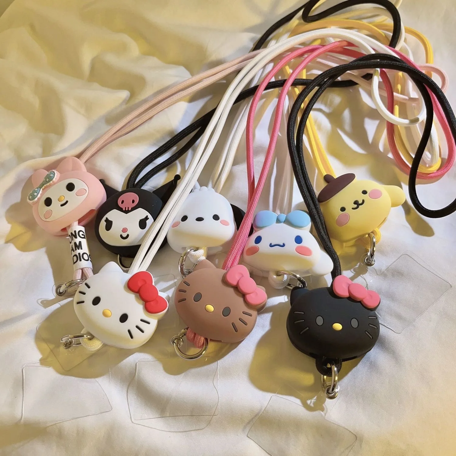 Cute Hello Kitty Saniris Cinnamoroll Kuromi Silica Gel Lanyard Per Custodia Per Telefono Iphone 14 13 12 11 Pro Max Samsung Tutti Gli Smartphone