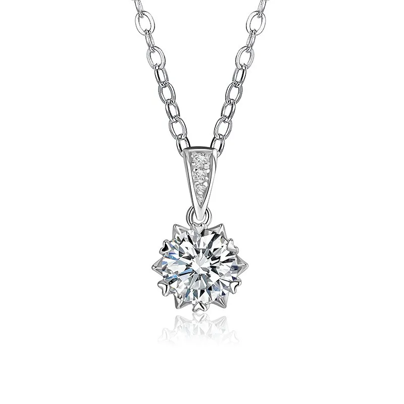 

LTP20041503SLefei Fashion Luxury Classic Moissanite Design 2ct Color Snow Necklace For Charm Women 925 Silver Party Jewelry Gift