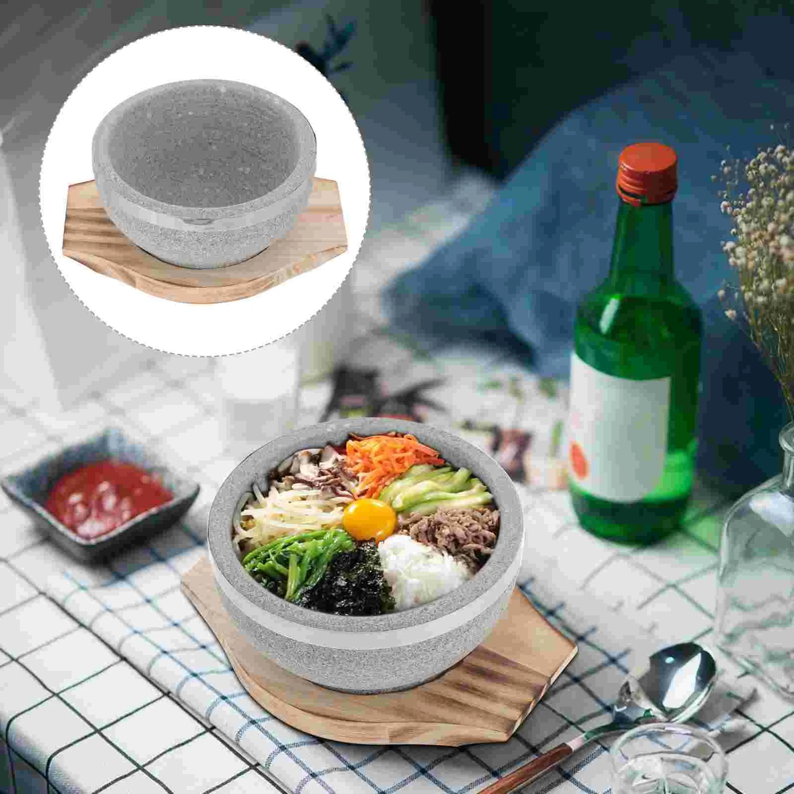 

Household Hot Pot Stone Bowl Donabe Pot Bibimbap Service Bowl Korean Ceramic Casserole Ramen Noddle Bowl Bibimbap Stone Bowls