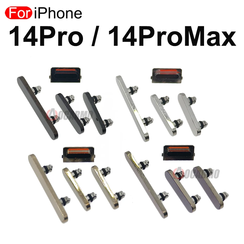 Phone Switch Key Power Volume Control Button For Apple iPhone 14 Pro Max 14Pro 14PM Full Set Side Replacement Parts