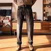 Red Tornado Worn-Black Straight Fit Jeans Stonewashed Men's Selvedge Denim Pants 1