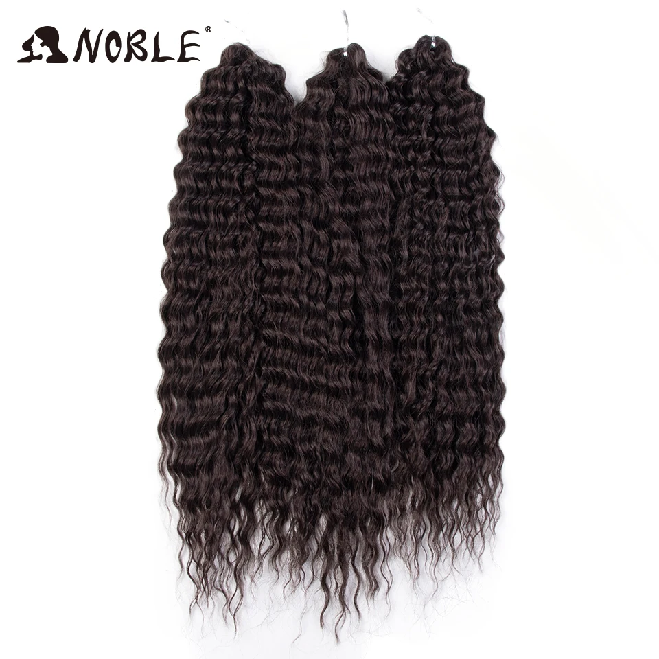 Noble Synthetic Hair Cosplay Water Wave 24Inch Twist Crochet Hair Braid Hair Ombre Blonde Pink Deep Wave Braiding Hair Extension
