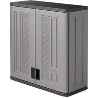 Cabinet-Resin Construction for Wall Mounted Garage Storage, 30.25" Organizer, Silver/Platinum 1