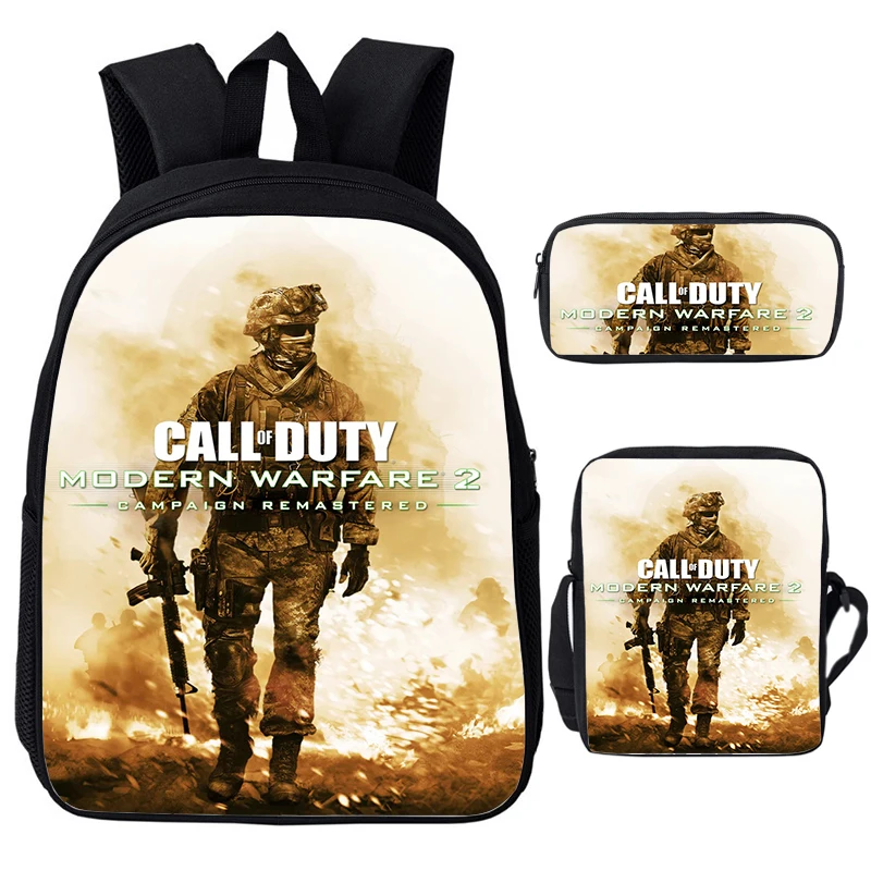 Call Of Duty Zaino Da Guerra Moderno Studente Borsa Da Scuola Grande Ragazze Ragazzi Zaino Casual Stampa 3D Call Of Duty Zaino 3 Pezzi Set