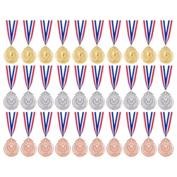 30 - Piece Set of Gold, Silver, and Bronze Award Medals with Neck Ribbons (Trophy)