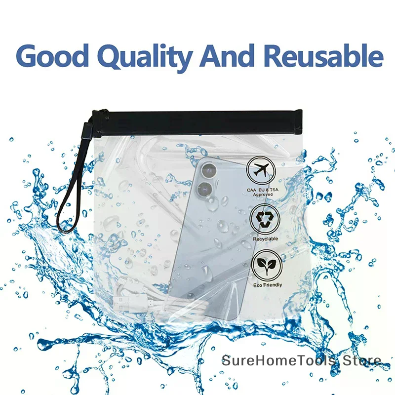 Luggage Transparent Travel Use Leakproof Flight Make Up Waterproof Bag For Women Reusable Airport Security Toiletry Bag