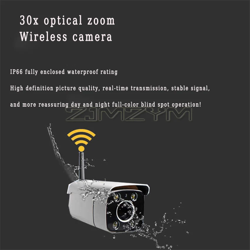 Crane Arm Wireless Camera Tower Zoom Amplification Tower Crane Monitoring Reversing Rearview 12V24V 10-inch Display Screen 1080P