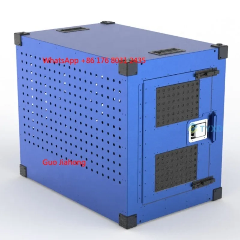 Curated visual reference: Durable Anxiety Dog Crate With Electronic Bell Reference: Tyxd Large Durable And Safe Alu Dog Kennel Indoor High