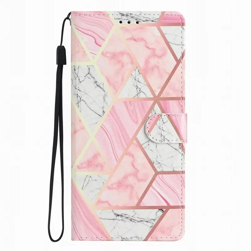 Charming Floral Painted Wallet Phone Case with Card Slots