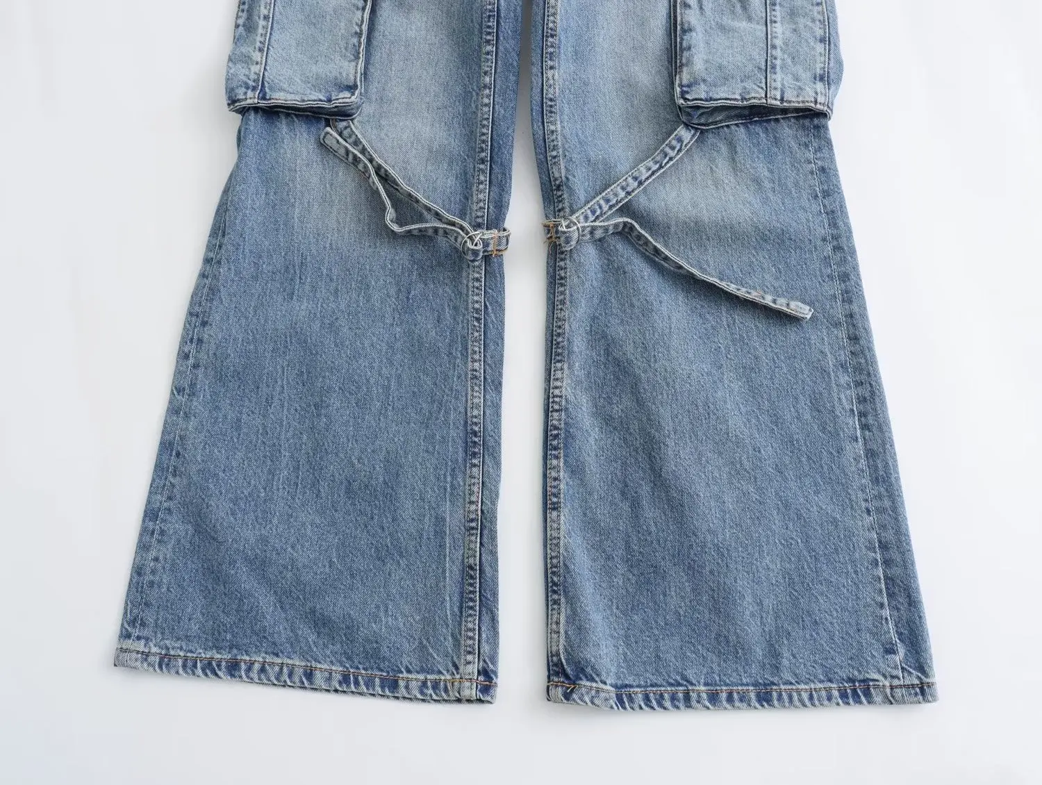 Withered American Retro Washed Distressed Straight Jeans Boyfriend Style Casual Mom Jeans Women