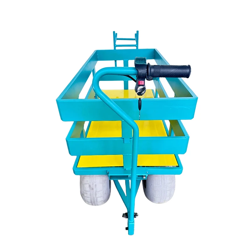 Outdoor-ATV mit großem Ballonrad, robuster elektrischer 4-Rad-Mesh-Plattform-Cargo-ATV-Trolley