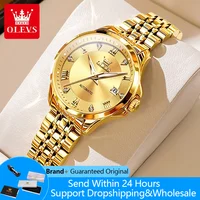 OLEVS 6702 Women Watches Roman Scale Luxury Mechanical Watch For Women Stainless Steel Strap Date Waterproof Dress Wristwatch
