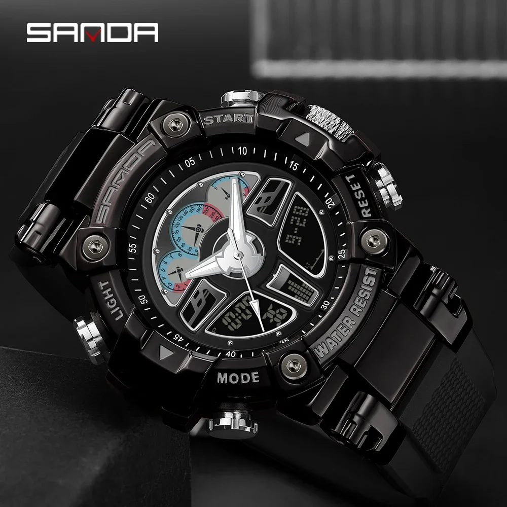 SANDA Top Brand Men's Sports Watches Military Hyun-chae Case Waterproof Multifunction Wristwatch Quartz Watch for Men Clock 3156 аделаида том 1 chae h
