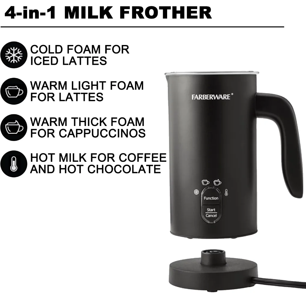 400W Electric Milk Frother Steamer 4 In 1 Milk Steamer Foam Maker and Milk  Warmer for Coffee Cappuccino and Macchiato - AliExpress