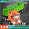 HUINA 1/18 RC Truck Container 9CH Alloy Remote Control High Hurdle Car Light Sound Body Can Be Separated Wood Transporter Gifts 1