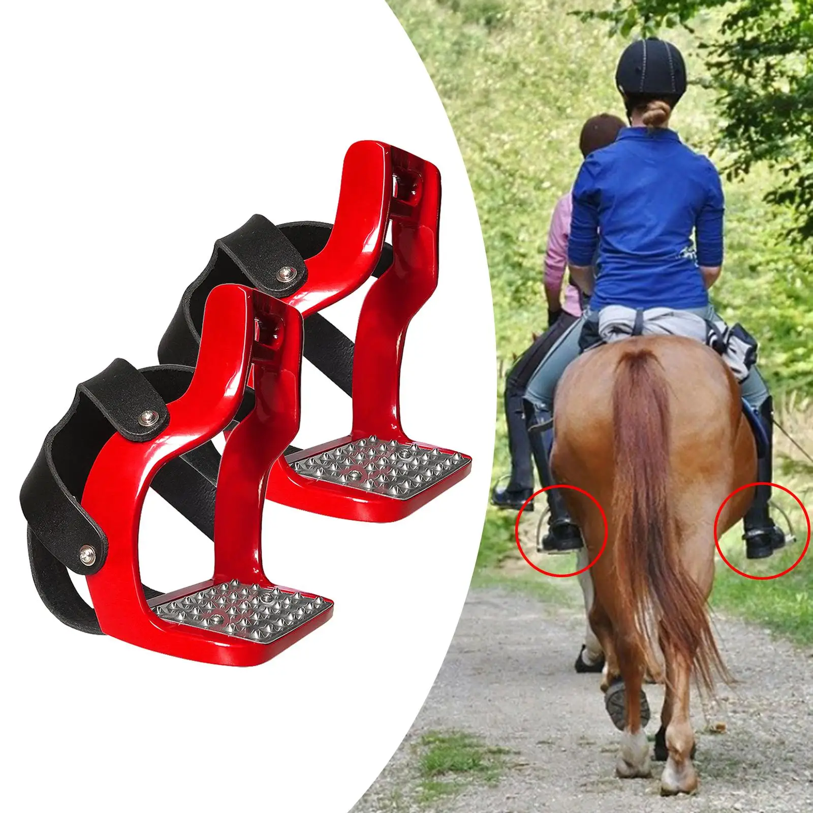 5 Colors Stirrups for Saddle Lightweight Horse Saddle English Riding