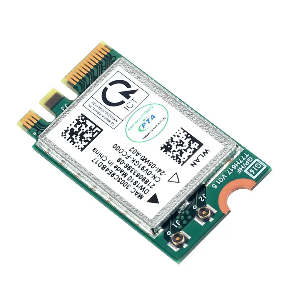 Atheros, QCA9377 QCNFA435, Cartão BT4.1WiFi, 433Mbps, 802.11AC,