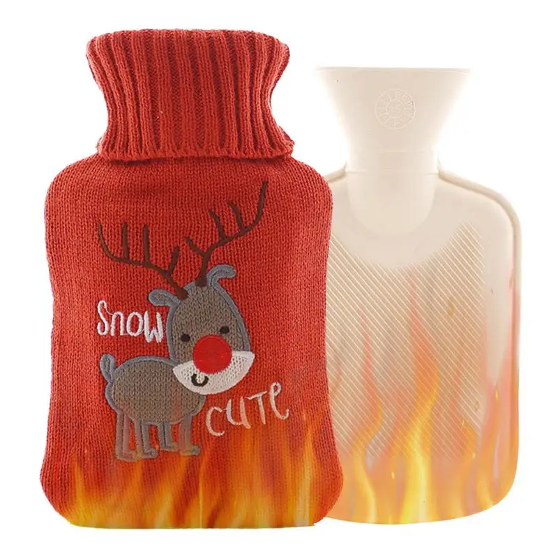 

Cartoon Hot Water Bag 500 ML Christmas Rubber Hand Warmer Warm And Cold Protection Tools With Christmas Themed Patterns Great