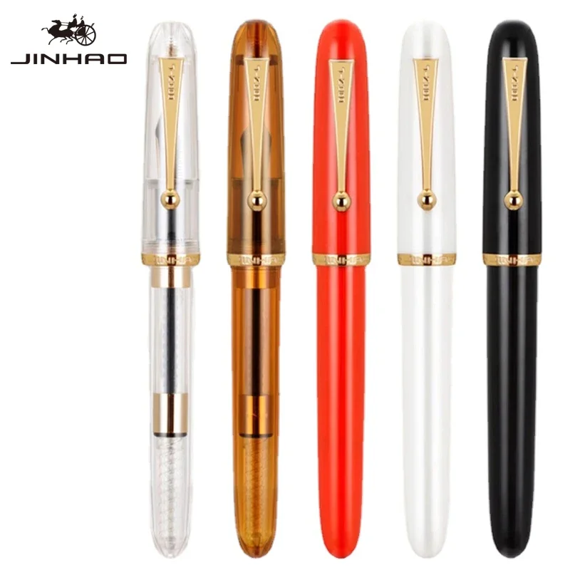 Jinhao 9016 Dadao Fountain Pen Acrylic Transparent Spin Pen EF/F/M Nib  Writing Pens PK 9019 Stationery Office School Supplies 2