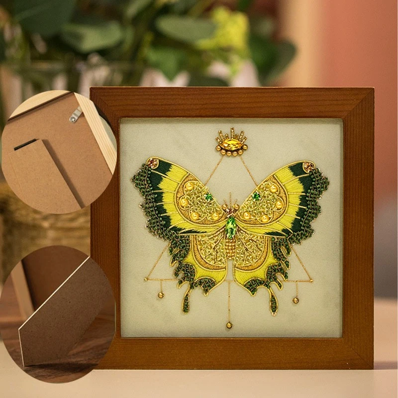 Handmade French Embroidery Butterfly Photo Frame