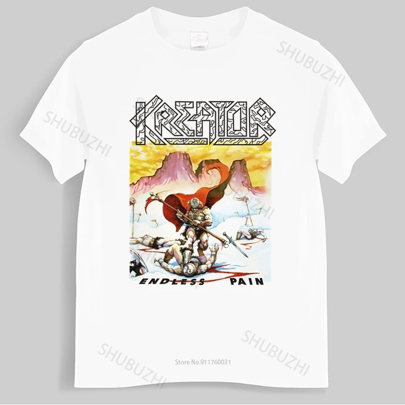 Мужские летняя хлопчатобумажная футболка Свободные топы KREATOR бесконечная боль Триш разрушение SODOM CORONER RAGE Женская футболка унисекс