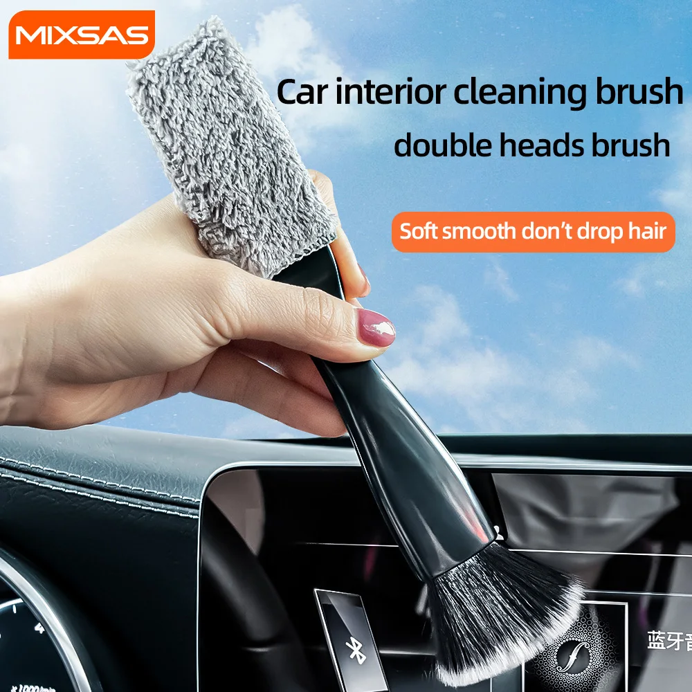 

Car Interior Air Conditioner Vent Cleaning Brush 371 Auto Slit Dual Heads Cleaner Spot Rust Tar Remover Dusting Blind Keyboard