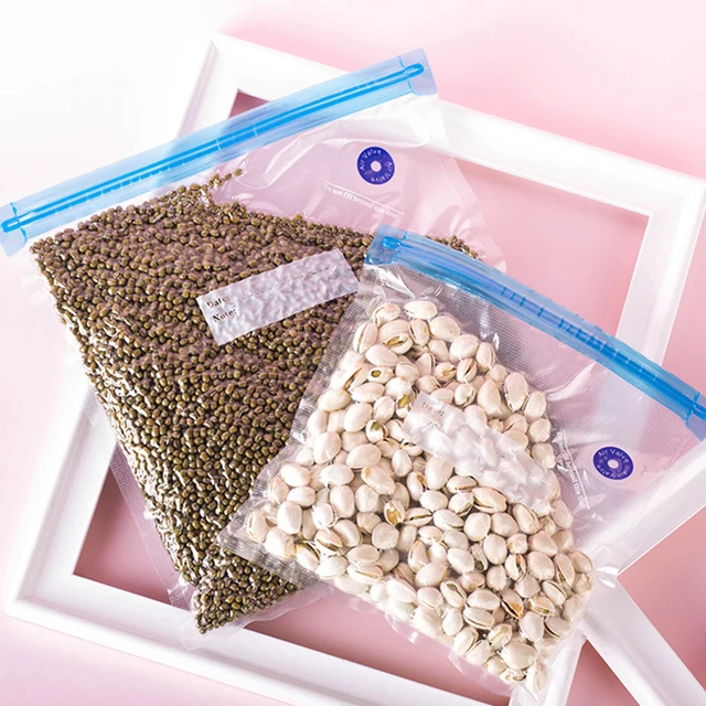 Sacs alimentaires scellés sous vide, 20/10 pièces, sacs de Compression sous vide pour aliments ménagers, collations réutilisables, sac de stockage des aliments, accessoires de cuisine 3