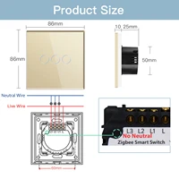 BSEED Smart Zigbee Switches 1/2/3Gang 1Way Intelligent Touch Light Switch Wall Sensor Switches Tuya Smart Life Google Alexa - Image 6