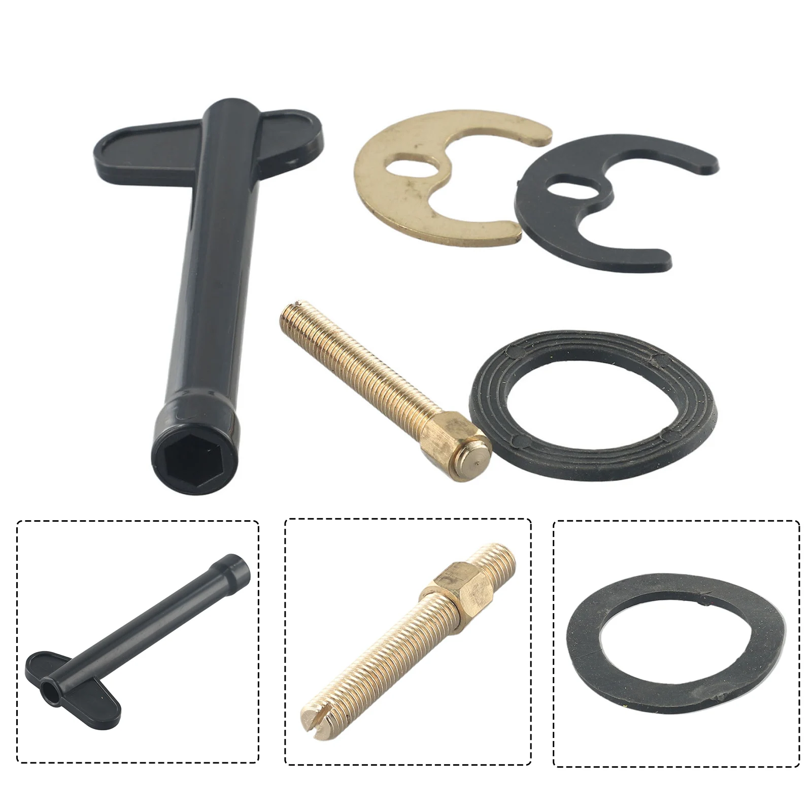 

1 X Plastic Hex Wrench Tap Faucet Fixing Fitting Kit M8 Bolt Washer Wrench Plate Kitchen Set Basin Tool 100% Brand New And High