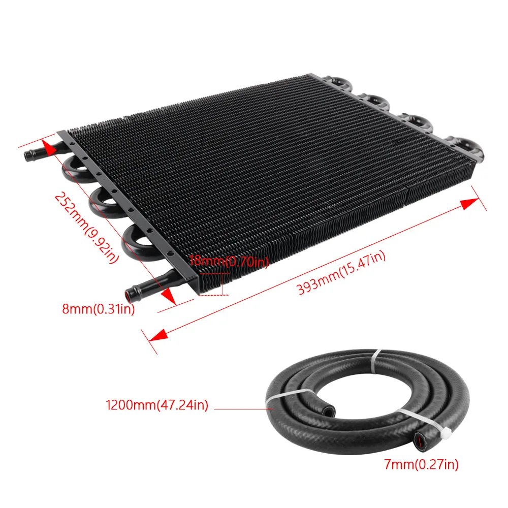 Aluminum Radiator Kit 4 Row 6 Row 8 Universal Oil Cooler Auto Transmission Auto-Manual Converter