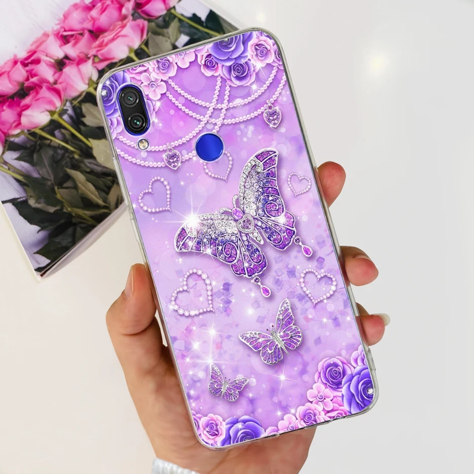 Fashionable Clear Silicone TPU Phone Case - Painted Design Cover