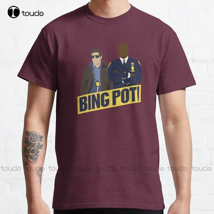 Bing Pot! Bingpot Jack Peralta Captain Holt Brooklyn Nine Nine Nine Nine 99 T-Shirt Classica Camicie Da Lavoro Da Uomo Xs-5Xl Nuovo Cotone