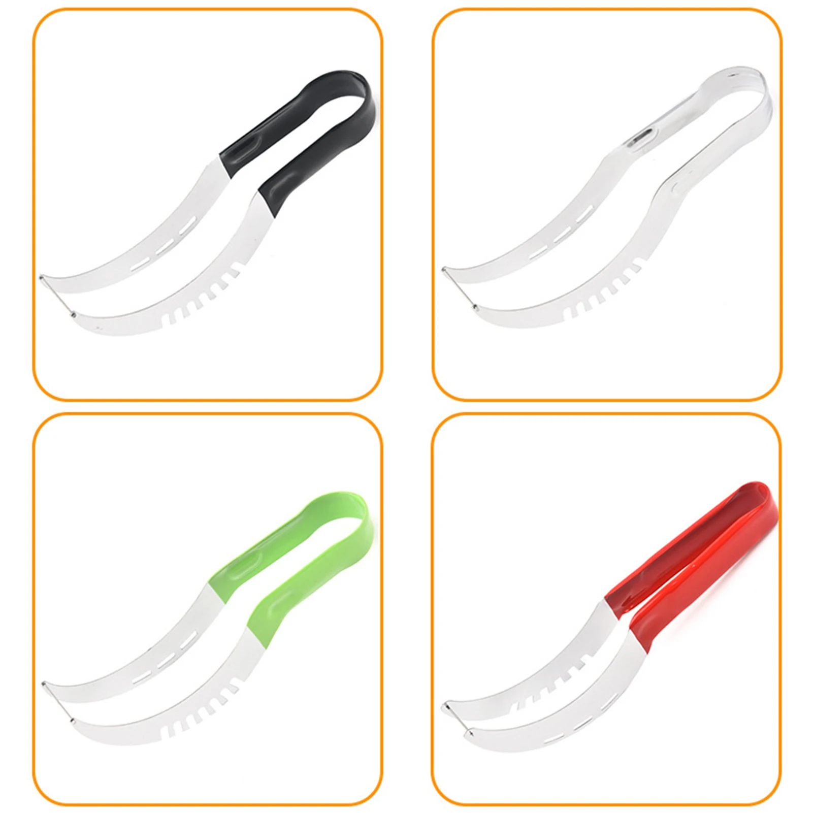 Stainless Steel Watermelon Melons Cutter Easy Using Fruits Slicing Tool For Outdoor Picnics