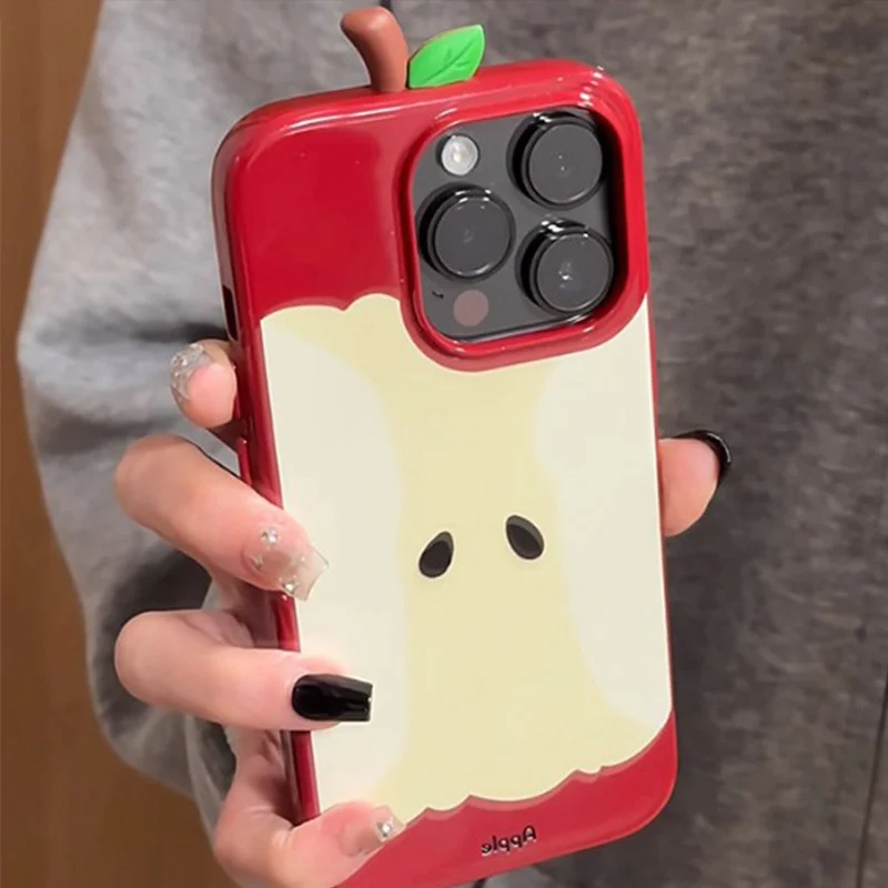 Korean Style 3D Apple Core Anti-Drop Phone Case