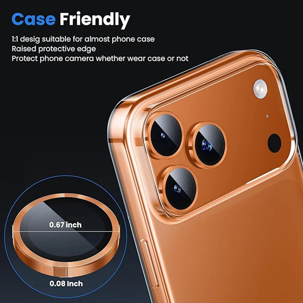 Premium Metal Camera Lens Protector with Air Ring Lens Glass - Pro Max Accessories