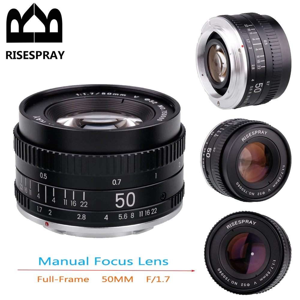 new 50mm F1.7 Metal Large Aperture Standard Prime Full Frame